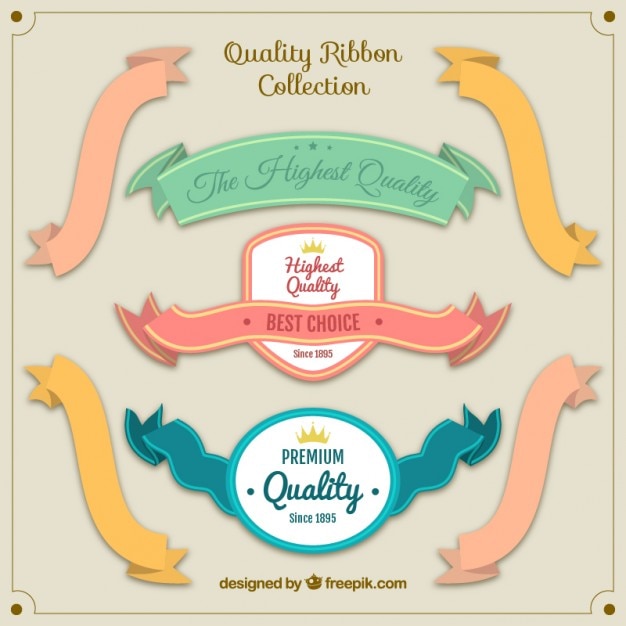 Vintage ribbon banners Stock Vector by ©nataliahubbert 43418943