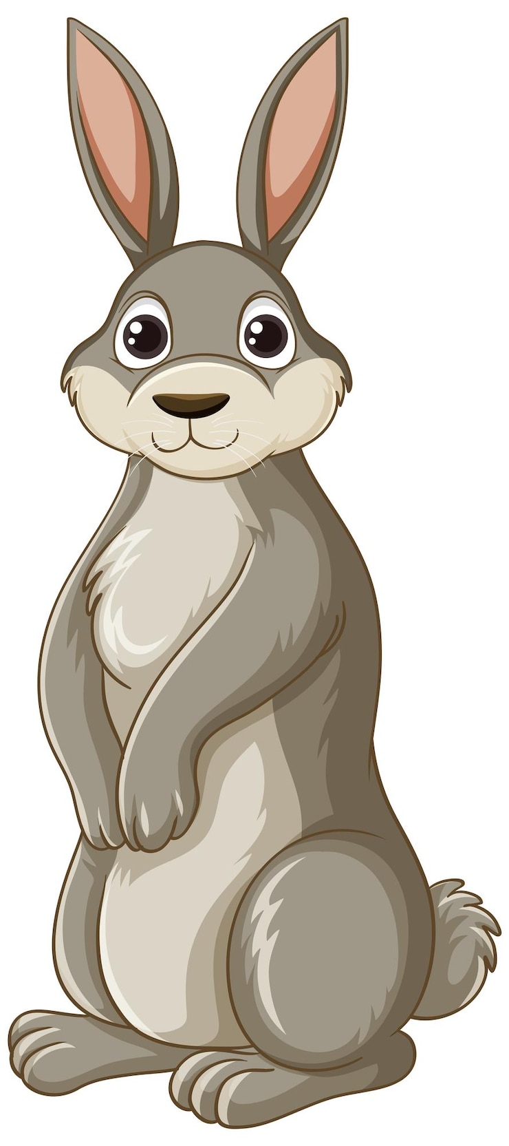 Free Vector cute rabbit cartoon character on white background