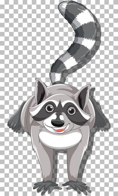 Free vector cute raccoon cartoon character