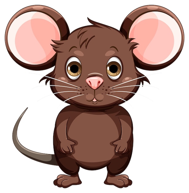 Free vector cute rat cartoon character