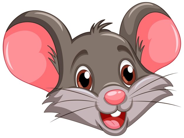 Cute rat face with smiley face