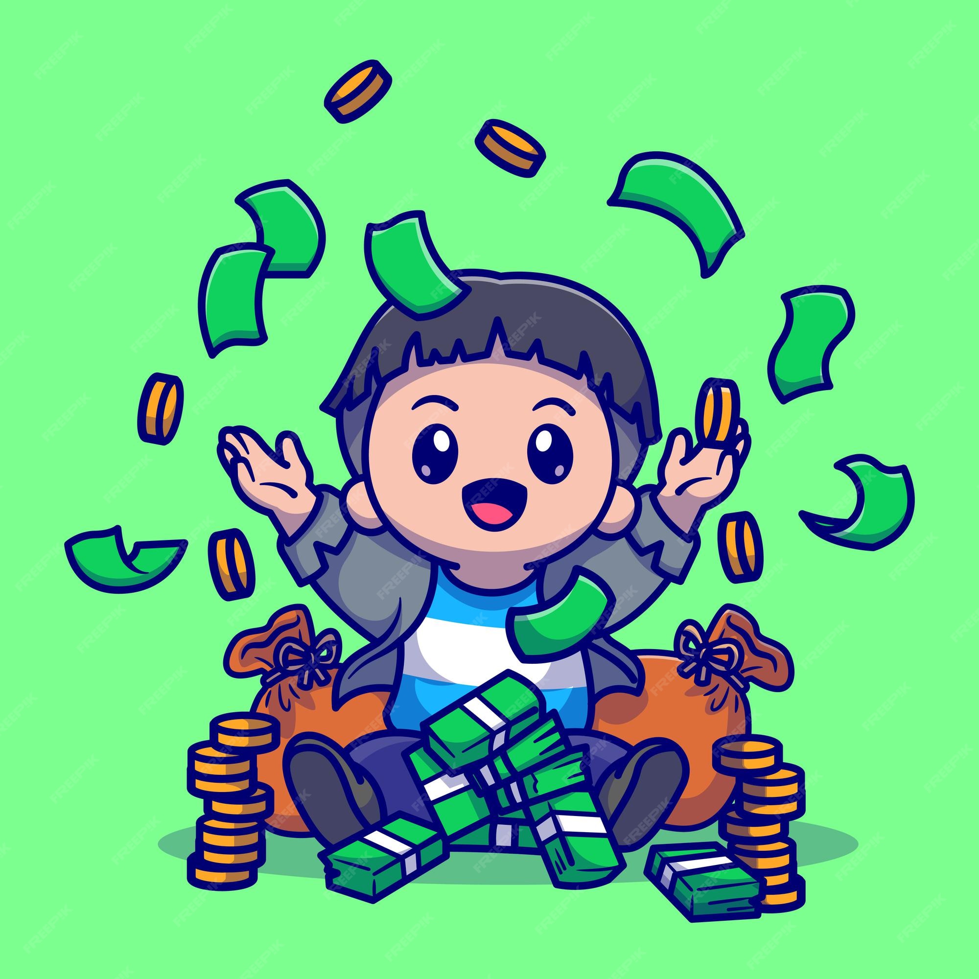 Free Vector | Cute rich boy with money cartoon vector icon illustration. people finance icon concept isolated premium vector. flat cartoon style Free Vector | Cute rich boy with money cartoon vector icon illustration. people finance icon concept isolated premium vector. flat cartoon style