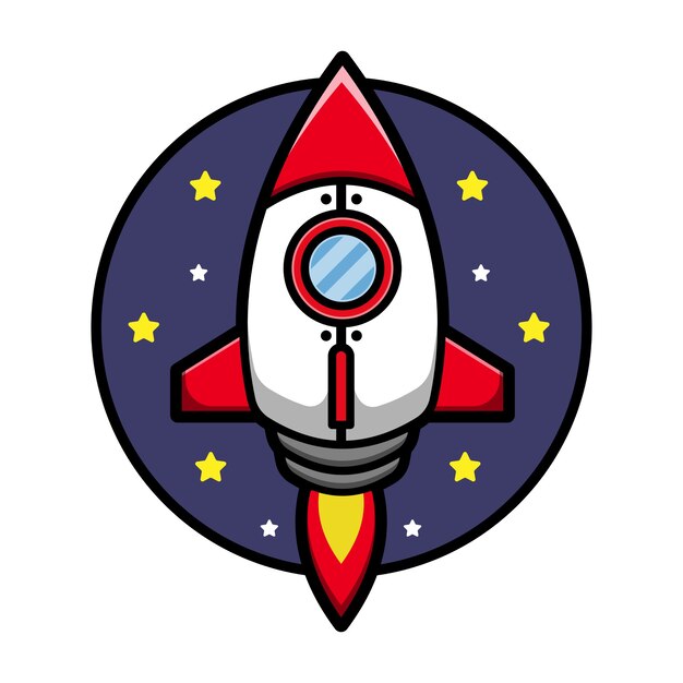 かわいい宇宙飛行士の男の子と女の子の漫画アイコンイラスト プレミアムベクター