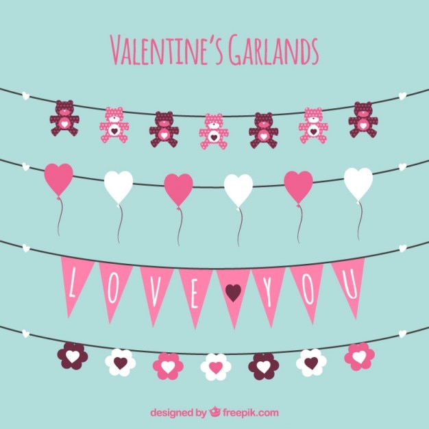 Cute saint valentine garlands