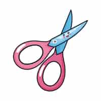 Free vector cute scissors kawaii