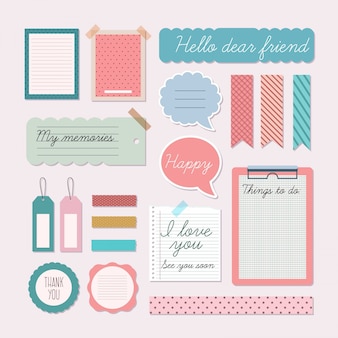 Cute scrapbooking elements pack