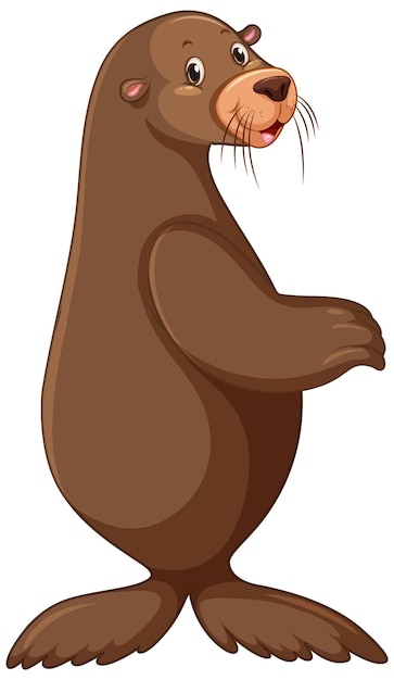 Free vector cute sea lion cartoon character