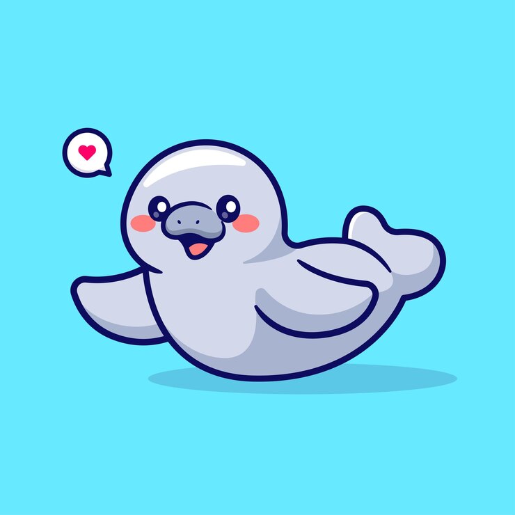 Free Vector cute seal playing cartoon vector icon illustration animal nature icon isolated flat vector