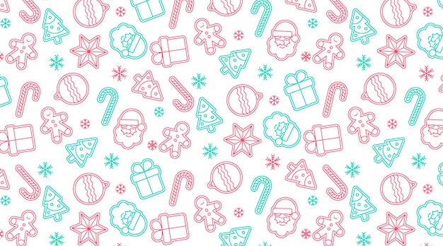 Cute seamless christmas pattern