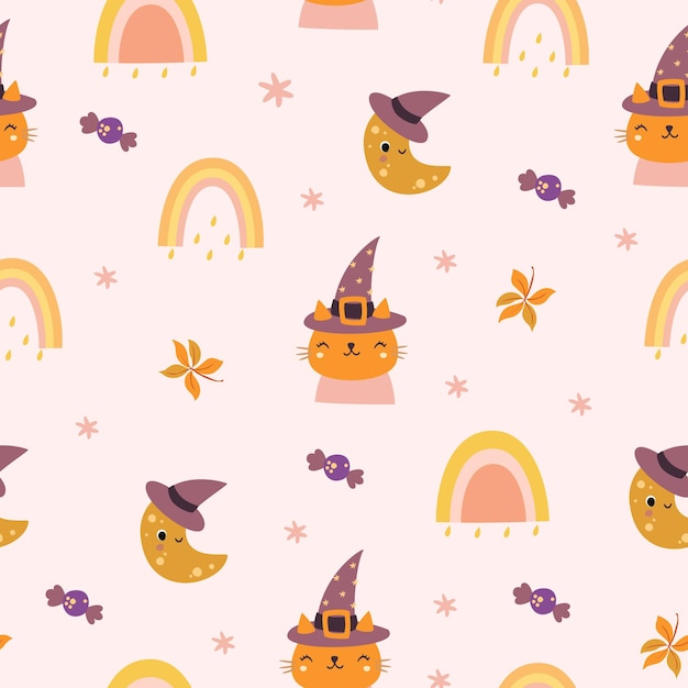 cute seamless pattern halloween