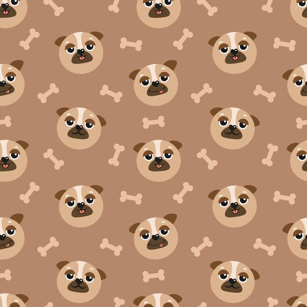 腕を組んでサングラスをかけたかわいいパグ犬cartoonillustration プレミアムベクター
