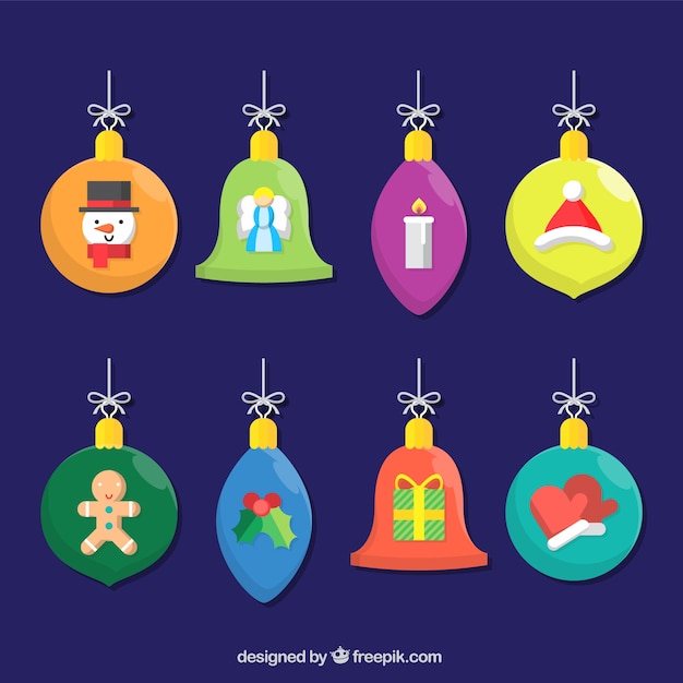 Симпатичные рождественские шары с декоративными элементами