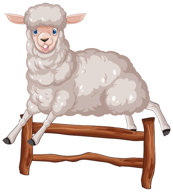 Cute sheep cartoon character