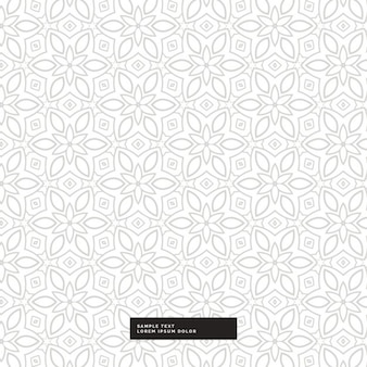 Cute silver floral pattern on a white background