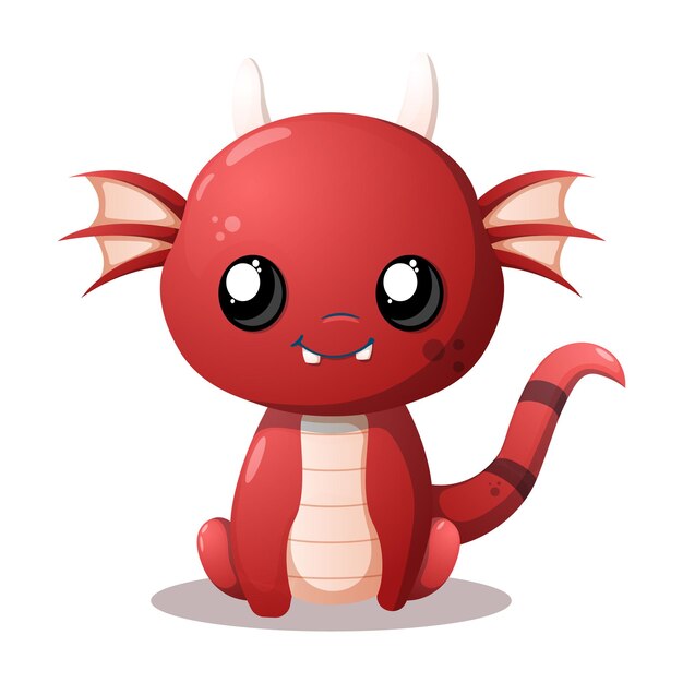 かわいい目でベビードラゴン 無料のベクター