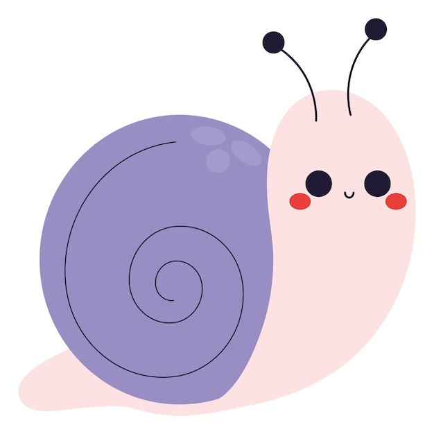 Free vector cute snail design