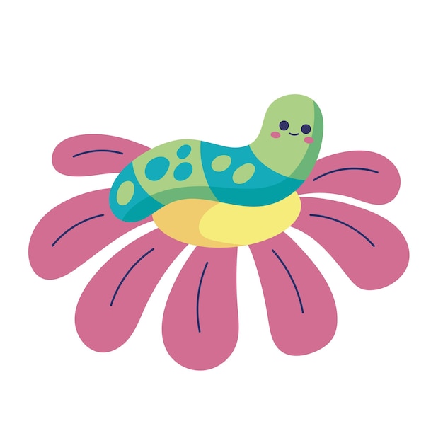 Free vector cute snail spring