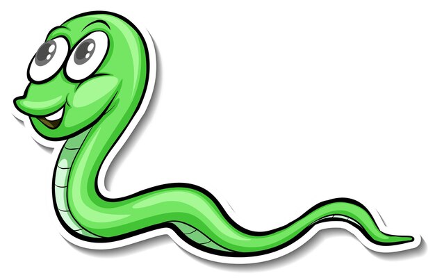 かわいいヘビの漫画の動物のステッカー