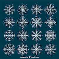 Free vector cute snowflake collection