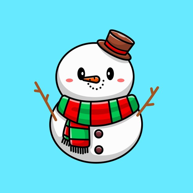 cute snowman, cartoon character