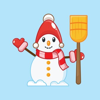 かわいい雪だるまとあいさつ文 クリスマスイラスト プレミアムベクター かわいい雪だるまとあいさつ文 クリスマスイラスト プレミアムベクター