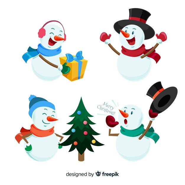 Cute snowmen collection