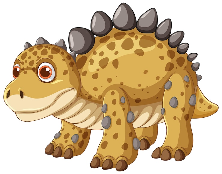 Free Vector cute spotted dinosaur illustration