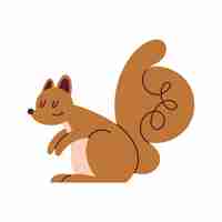 Free vector cute squirrel wild animal