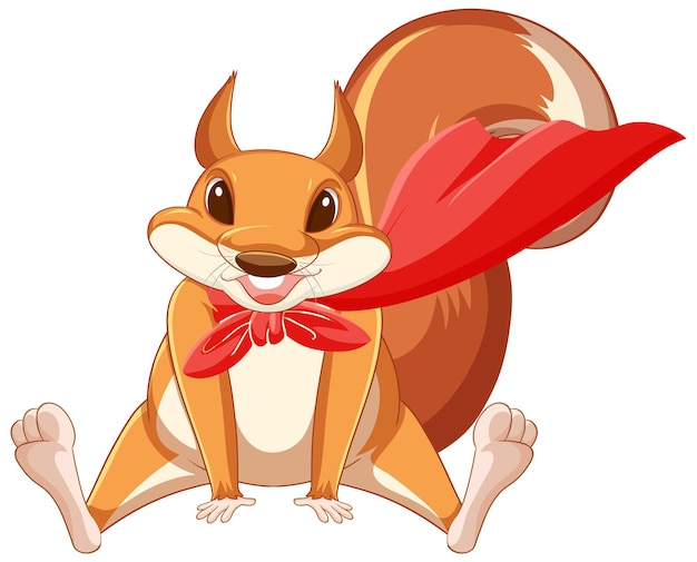 Free vector cute squirrel with happy smile