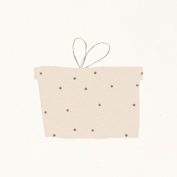 Free Vector cute starry gift box design element