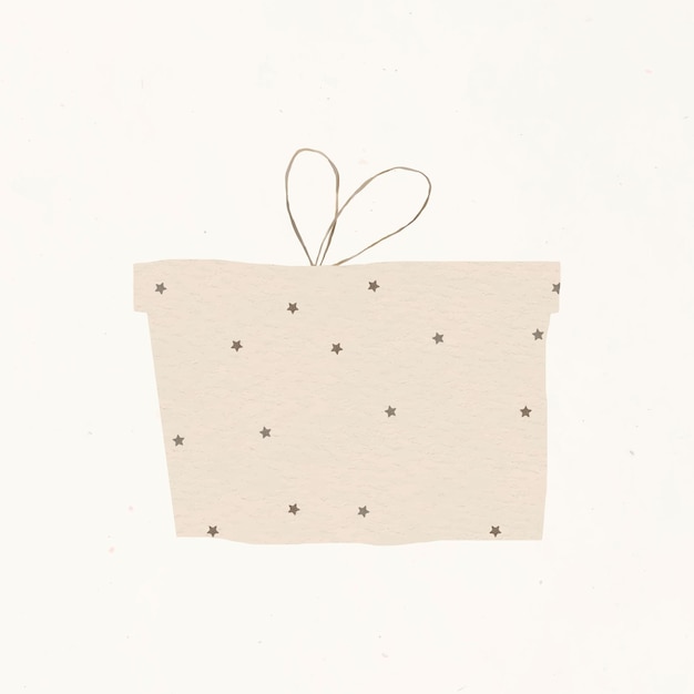 Cute starry gift box design element