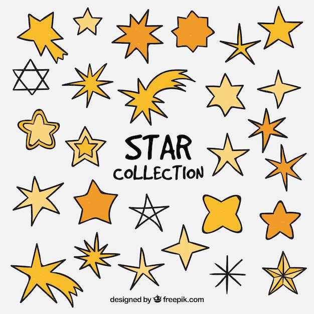 Free vector cute stars colección