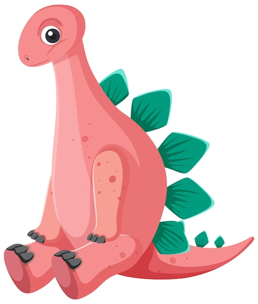 Милый стегозавр динозавр мультфильм