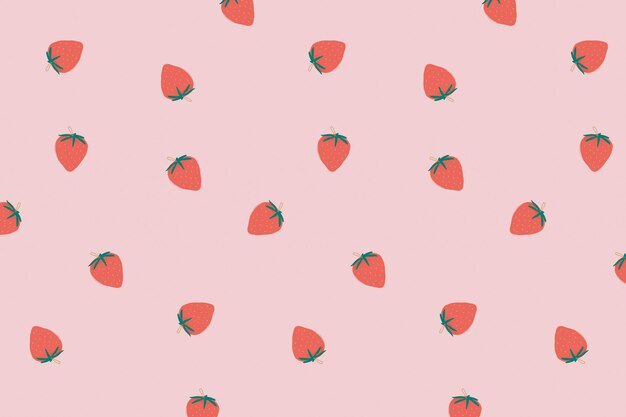 Cute strawberry pattern pastel background