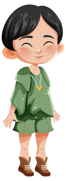 Free vector cute student cartoon character