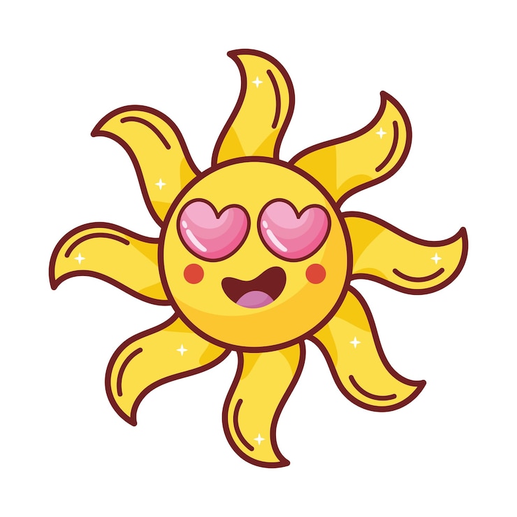 免費 Vector 可愛嘅夏天太陽