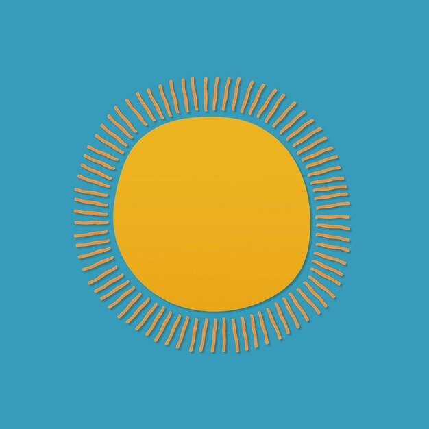 Free Vector cute sun sticker, printable weather clipart vector