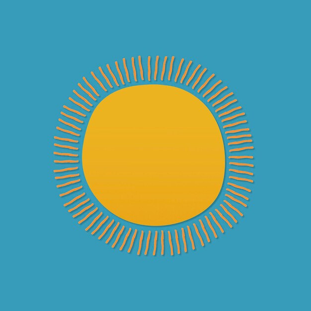 Симпатичная солнечная наклейка, погода для печати клипарт вектор