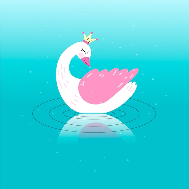 Cute swan princess