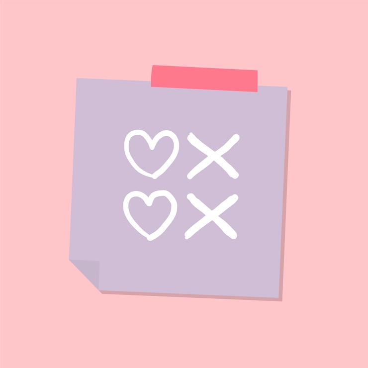 Free Vector cute and sweet love note illustration