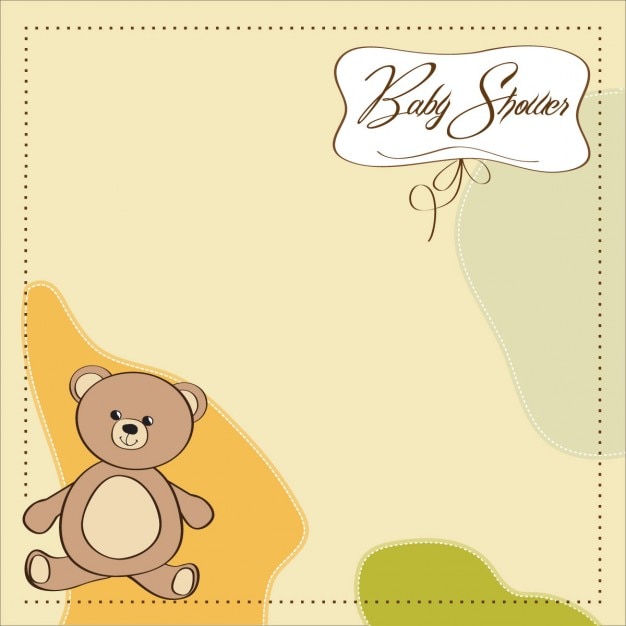 Doccia baby card con orsacchiotto giocattolo