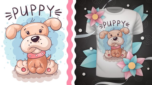 サングラスヴィンテージレトロなイラストで犬の頭 プレミアムベクター