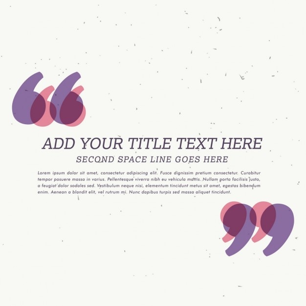 Vettore gratuito textbox testimonianza con spazio per il testo
