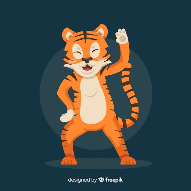 Free vector cute tiger background