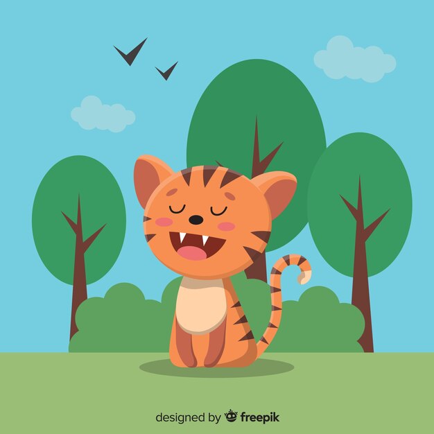 Cute tiger background