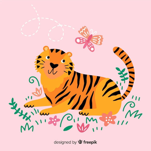 Cute tiger background