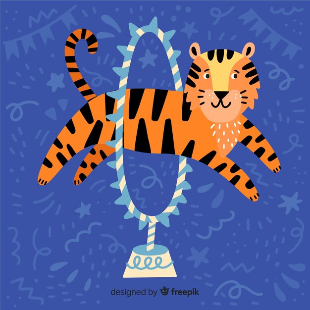 Free vector cute tiger background