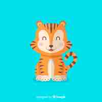 Free vector cute tiger background