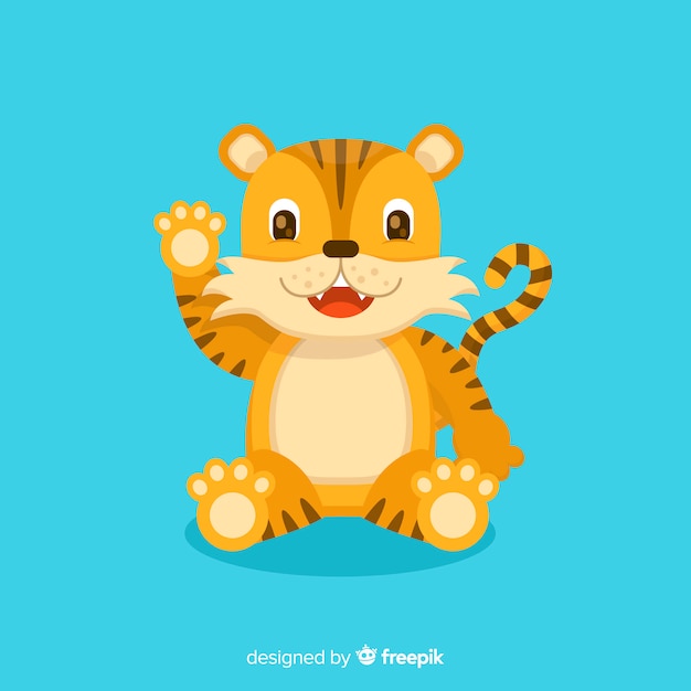 Free vector cute tiger background