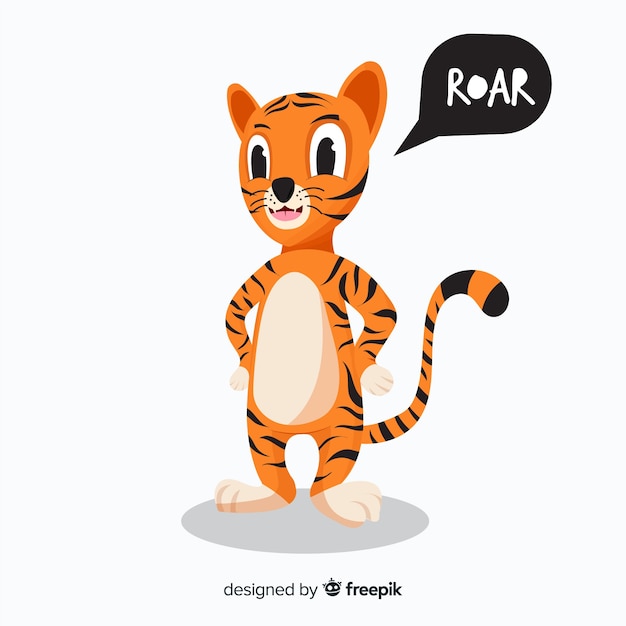 Free vector cute tiger background